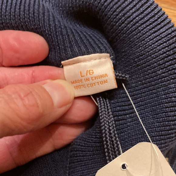 Men’s Tommy Bahama Navy Blue 3/4 Zip Long Sleeve Pullover. Size L. NWT - Picture 7 of 11